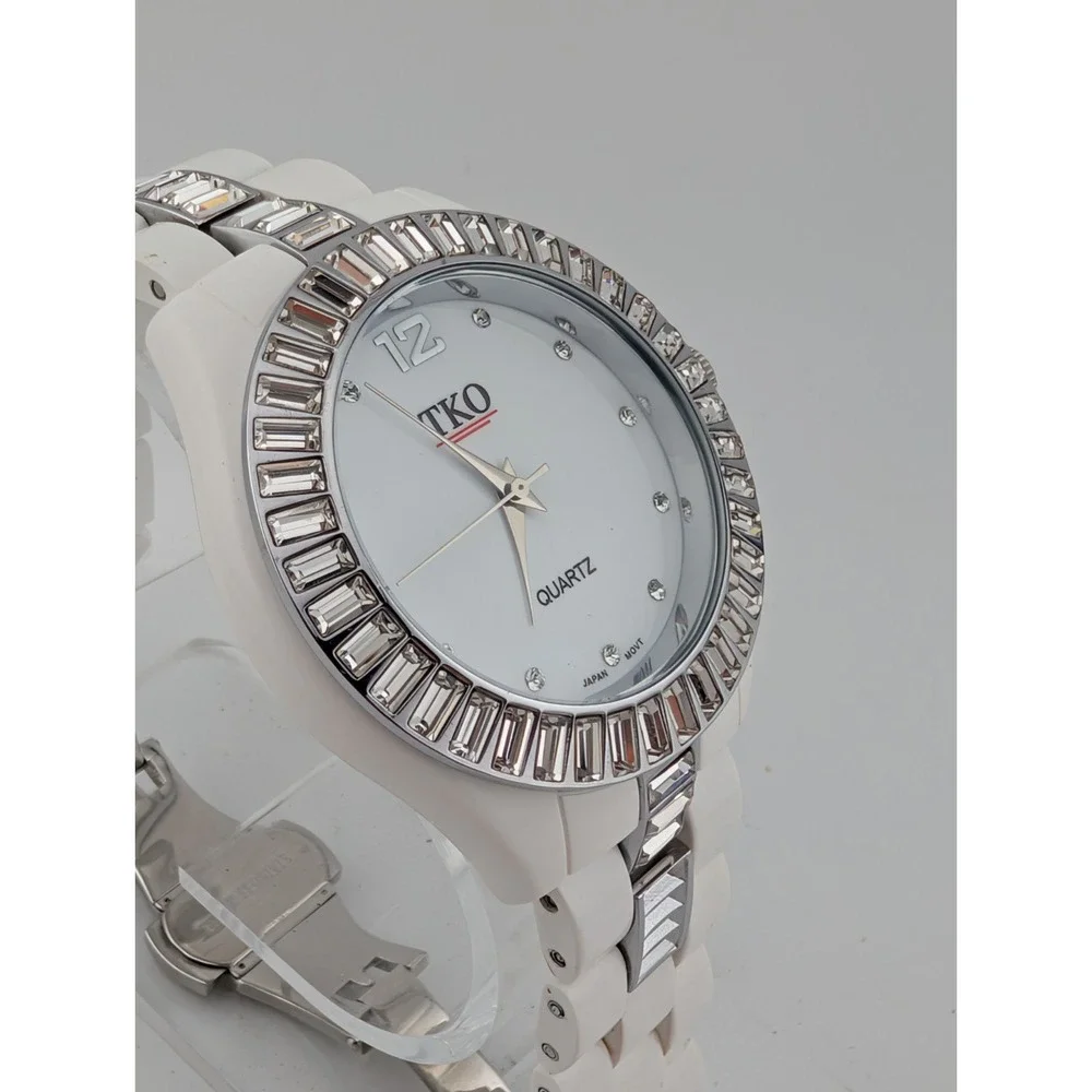 TKO ORLOGI Crystal Accent Watch Women 41mm Case White 7